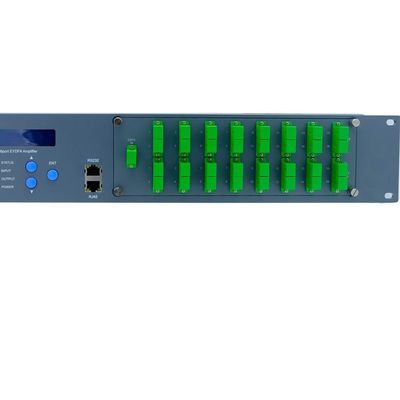 1550nm Daya Tinggi WDM 16 port * 23dBm 32dbm EDFA untuk CATV/HFC/PON penguat optik